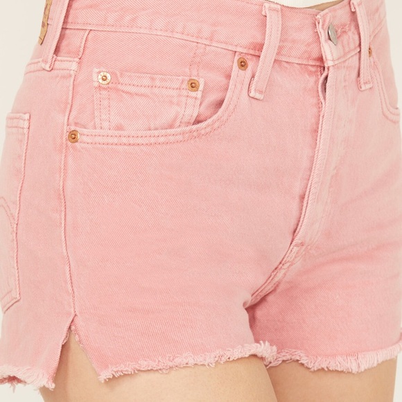 Levi’s 501 Original Denim Shorts Pink. Size 31 / 12 - Picture 5 of 16